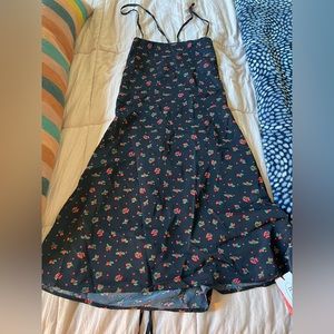 Cherry Lace-Up Backless Mini Dress from Cider